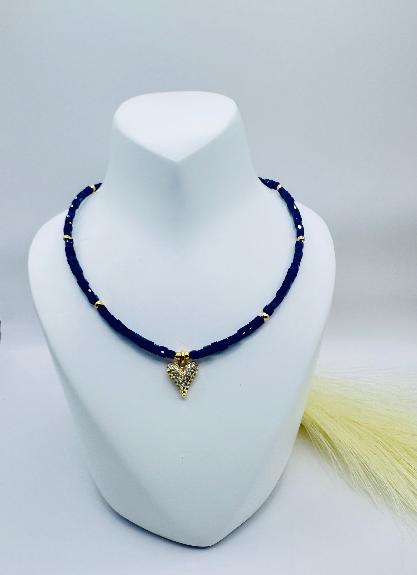 Royal blue heart NK NS0013