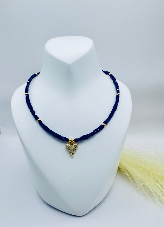 Royal blue heart NK NS0013