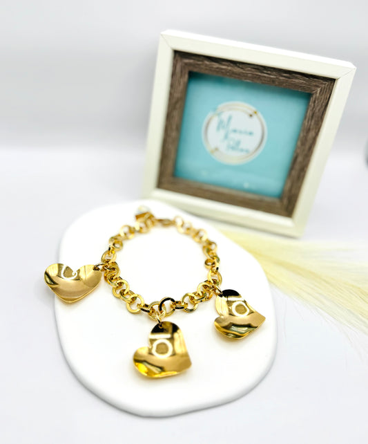 Golden Hearts charm