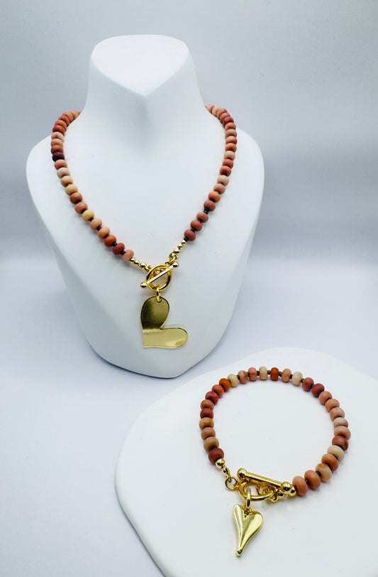 Golden Blush heart Set NS003